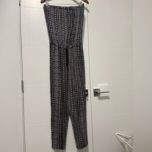 Chic Black and White Geometric Jumpsuit